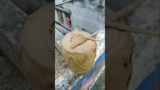 মাটির ঢাক বানালাম 😄shorts vairalvideo pottery viralshort art craft subscribe shortsfeed [upl. by Arundell]