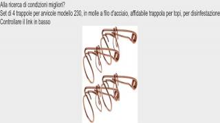 Set di 4 trappole per arvicole modello 230 in molle a filo dacciaio affidabile trappola [upl. by Trebled]