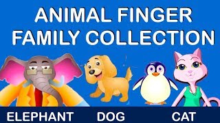 Animal Finger Family Collection  8 Animal Finger Families Medley [upl. by Glad]