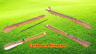 Top 4  Strong cardboard slingshot is easy to make [upl. by Rowland]