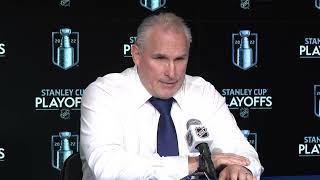 Craig Berube talks about Binnington injury Blues loss to Avalanche in Game 3 [upl. by Tak]