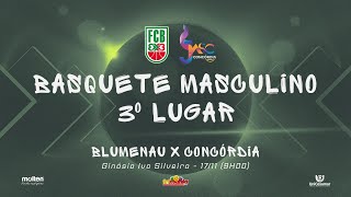 JASC 2024 BASQUETE MASCULINO  3º LUGAR  BLUMENAU X CONCÓRDIA APENAS IMAGENS [upl. by Neiviv]