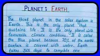 Essay on Planet Earth About planet Earth Solar system planet Earth 3rd planet [upl. by Noble660]