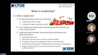 CPSM 3 C 7 a Leadership and Management part 1 [upl. by Bjork]