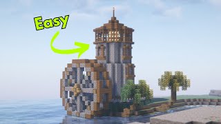 2 Easy to build lighthouse with Water mill Tutorial [upl. by Mandle330]