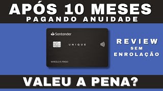 Santander UNIQUE veja quanto GANHEI mesmo pagando ANUIDADE [upl. by Elfreda551]