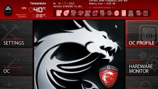 MSI Z87 GD65 Gaming Blick ins BIOS [upl. by Atilem]