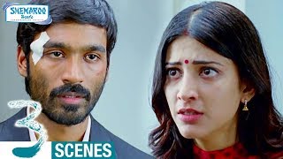 Dhanush Gets Shock Treatment  3 Telugu Movie Scenes  Sivakarthikeyan  Anirudh  Shemaroo Telugu [upl. by Desma]