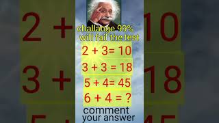 Math quiz। IQ test। Math test। Magic math। viralvideo maths shortvideos trending ytshorts [upl. by Aidaas]