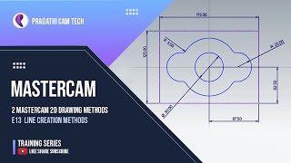 Mastercam LINE CREATION METHODS [upl. by Akli]