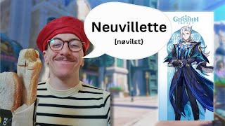 How to pronounce EVERY Fontaine NAME by a French guy  Genshin Impact [upl. by Salahi]