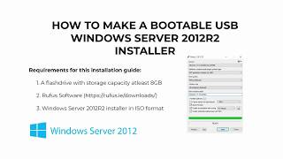 How to Make a Bootable USB EUFI Windows Server 2012R2 Installer [upl. by Notsla625]