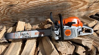 Testing out my new chainsaw STIHL Ms 271 Farm Boss [upl. by Ycrad]