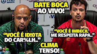 PEGOU FOGO A DISCUSSÃ0 FEIA DE FELIPE MEL0 E DINIZ COM JORNALISTA AO VIVO NA COLETIVA APÓS P0LÊMICA [upl. by Idarb]