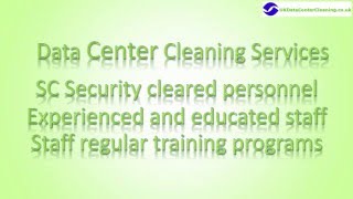 Data Center Cleaning Services  Professional Services London and UK Wide  Youtube Video [upl. by Warden58]