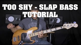 Slap Bass Tutorial  Too Shy  Kajagoogoo [upl. by Enidanreb810]