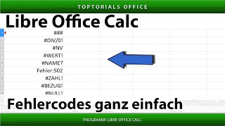 Fehlercodes ganz einfach in LibreOffice Calc [upl. by Euqinamod]