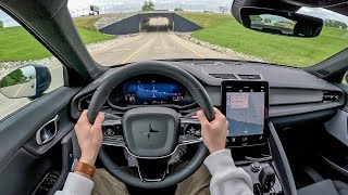 2024 Polestar 2 Long Range Single Motor  POV Quick Drive Binaural Audio [upl. by Assiron]