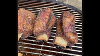 Smoked BBQ Beef Short Ribs from Costco in Kamado Egg BBQ [upl. by Laamak]