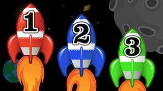 Number Counting Space Ships  Kids Learn to Count Numbers 1 to 10 [upl. by Zilla]