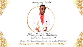 HOME GOING SERVICE  ALRIC JORDON MCLARTY  SEPTEMBER 29 2024  JEC LIVESTREAM [upl. by Motch]