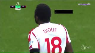 Man City 72 Stoke City 2017 Mame Biram Diouf Performance  PARCELLES365 [upl. by Alvira]