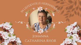 Lewensviering van Johanna Catharina Rhör [upl. by Qifar265]