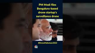 SHORTS  PM Modi Flies Asteria Aerospaces Surveillance Drone During The Drone Mahotsav 2022 [upl. by Yras]