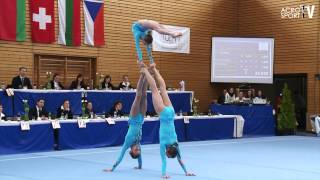 Acro Cup Albershausen 2013 WomensGroup Juniors Balance Belarus Chervinskaya Stefanovich Kalasouskaya [upl. by Martynne]