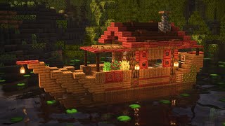 How to Build a Boat House in Minecraft 119 Tutorial  Mangrove Swamp [upl. by Dotty]