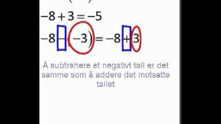 Regning med negative tall [upl. by Dnomzed]