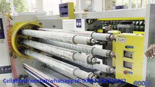 Adhesive tape cutting slitting machine with 6 axis tapecuttercuttingmachinecuttape [upl. by Carlile]