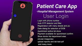 Patient Care App  Hospital management System App demo preview  Android Studio  Java [upl. by Goldston185]