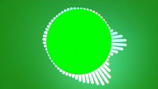 Audio Spectrum Visualizer Green Screen HD 2018  Circle Audio Spectrum Visualizer with White Bars [upl. by Eimor]