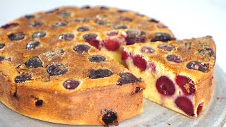 Recette clafoutis cerises facile moelleux [upl. by Coop]