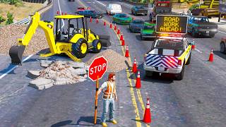 New DOT Construction amp Traffic Control in GTA 5 RP [upl. by Chilcote]