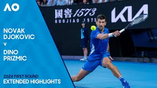 Novak Djokovic v Dino Prizmic Extended Highlights  Australian Open 2024 First Round [upl. by Petronella]