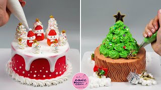 Christmas Cake Decorating Tutorials Ideas For Cake Lovers  How To Make A Cake Recipes Video [upl. by Epul58]