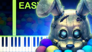 Five Nights at Freddys Into the Pit Theme Song  EASY Piano Tutorial [upl. by Einahteb879]