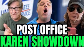 CAUGHT IN THE POST OFFICE Karen Showdown rapidly amasses DEFENDERS of cameraman auditor [upl. by Naenej]