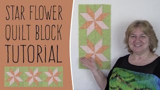 Quilting Blocks Star Flower Quilt Block Tutorial Like Lemoyne Star Quilt [upl. by Llenyaj359]