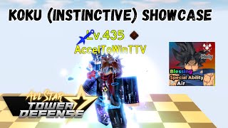 Koku Instinctive Showcase Goku UI DragonBall Super All Star Tower Defense ASTD Roblox [upl. by Lamak668]