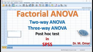 Factorial ANOVA Two or Three way ANOVA Post hoc test in SPSS [upl. by Julee]