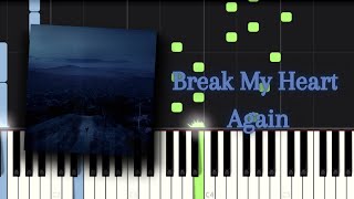 FINNEAS  Break My Heart Again  Piano Accompaniment Synthesia [upl. by Behn]