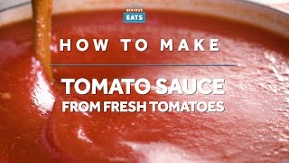 How to Make Tomato Sauce from Fresh Tomatoes [upl. by Selma]