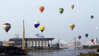 International hot air balloon festival takes place in Malaysia [upl. by Kneeland]