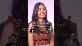 Which Celebrity Earned More in 2024 celebrity income news shorts bollywood cricketers quiz [upl. by Annitsirhc587]