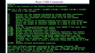 Basic CMD Commands [upl. by Enotna]