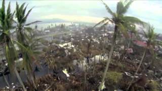 Typhoon Haiyan Lands and STRIKES [upl. by Asined]