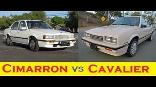 Cimarron VS Cavalier Car Comparison Cadillac amp Chevrolet Economy meets Luxury [upl. by Angadreme]